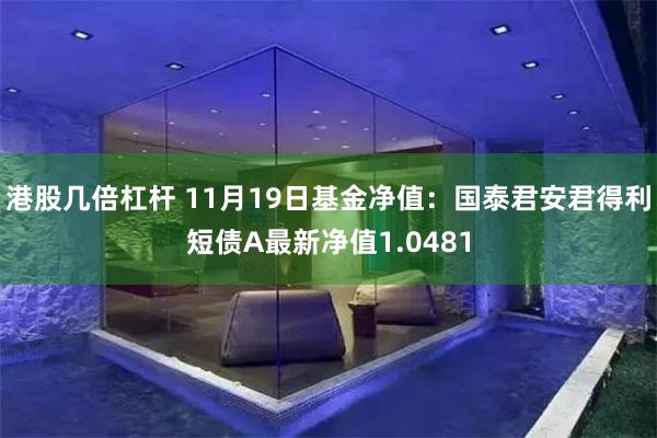 港股几倍杠杆 11月19日基金净值：国泰君安君得利短债A最新净值1.0481